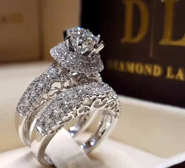 Luxury Diamond Couple Ring Set
