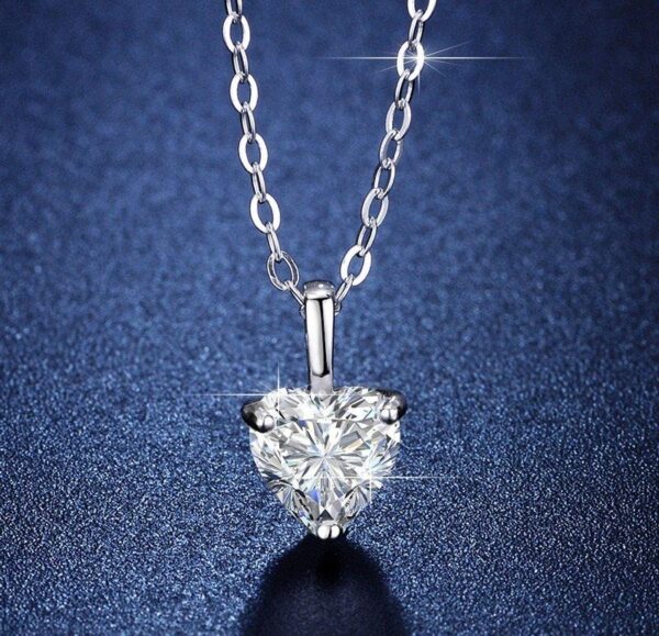 Heart Pendant with Chain – Zircon Stone Elegance for Women