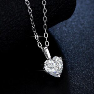 Heart Pendant with Chain – Zircon Stone Elegance for Women