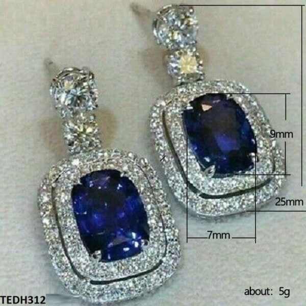 Surrounding Layer Cushion Drop Earrings - Image 2